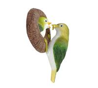 BTOSEP Escultura de pájaro simulado para decoración de pared de árbol al aire libre con diseño realista y artesanía hecha a mano, 10 x 6,5 x 18,5 cm