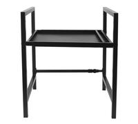 BTOSEP Estante extensible para horno microondas para cocina organizada, diseño de acero al carbono, capacidad de carga de 75 kg (una sola capa)