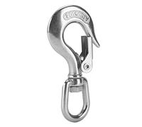 BTOSEP Gancho de elevación giratorio de acero inoxidable para grúas técnicas y maquinaria, plata 304, 1 x (150 kg)