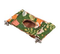 BTOSEP Hamaca de doble capa para pájaros de felpa para loros, reduce el estrés y la ansiedad, 1 pieza (verde)