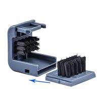 BTOSEP Juego de 2 cepillos de limpieza de cadena, herramientas de limpieza duraderas y reutilizables para bicicletas para mantenimiento de bicicletas, gris y naranja, 5 x 5 x 24 cm