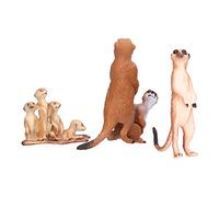 BTOSEP Juego de 3 figuras de suricato para niños y decoración del hogar, material de PVC (3 suricatas (fijo))