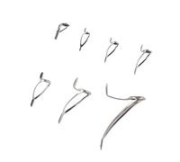 BTOSEP Juego de anillos guía de cerámica de acero, 7 tamaños, kits de reparación de caña de pescar duraderos para pesca de agua dulce y salada
