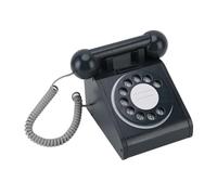 BTOSEP Juguete telefónico retro vintage de madera con esfera para tiempo de juego imaginativo para niñas y niñas, hecho de madera de haya de alta calidad, 5.35 x 6.69 x 5.51 pulgadas