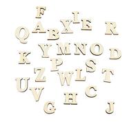 BTOSEP Letras y números de madera autoadhesivos, natural, pulido suave, para decoración de manualidades, fácil de aplicar para niños, ortografía y (A-Z (26