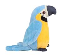 BTOSEP Lindo juguete de peluche de dibujos animados para aprender y hablar, juguete interactivo para educación temprana, 30,5 cm, colores brillantes (azul)