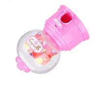 BTOSEP Máquina expendedora portátil para dulces, mini dispensador de goma de mascar, almacenamiento divertido e interactivo de aperitivos, uso en guardería, hecho de resistente