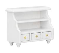 BTOSEP Mueble de noche de madera de alta simulación para casa de muñecas 1/12, diseño de color blanco, 1 unidad