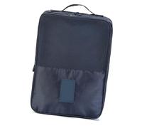 BTOSEP Organizador de bolsas de zapatos de viaje para 3 pares de zapatos, bolsa de doble capa con cremallera, gran capacidad, para viajes, deportes, tela Oxford, 22 x 29 x 13 cm, azul marino, Informal