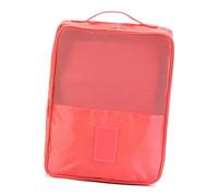 BTOSEP Organizador de bolsas de zapatos de viaje para 3 pares de zapatos, bolsa de doble capa con cremallera, gran capacidad, para viajes, deportes, tela Oxford, 22 x 29 x 13 cm, Red, Informal