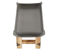 BTOSEP Placa de parrilla antiadherente para barbacoa y picnic con soporte de madera y 2 alcohol, aluminio duradero de 30 cm y 38 cm (tamaño pequeño de 30 cm)