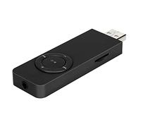 BTOSEP Reproductor de música MP3 portátil diseño compacto con auriculares para escuchar música sobre la marcha (negro)