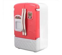 BTOSEP Simulación en miniatura de juguete de refrigerador realista pequeños electrodomésticos Pretend Jugar Nevera para juego Casa Cocina Material ABS