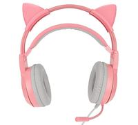 BTOSEP SYG25 - Auriculares de diadema para videojuegos, diseño RGB, con micrófono con cancelación de ruido, para gamer, PC, One, 50 mm, color rosa