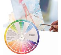 BTOSEP Tarjeta de papel de rueda de color para selección de pigmentos de uñas, herramienta de referencia perfecta para mezclar colores, 23,1 x 23,1 x 0,10 cm