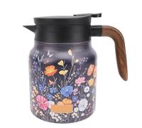BTOSEP Tetera aislada con tapa, elegante portátil de acero inoxidable para mañanas ocupadas, 1000 ml (es estilo)