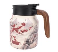BTOSEP Tetera aislada con tapa, elegante portátil de acero inoxidable para mañanas ocupadas, 1000 ml (un estilo)