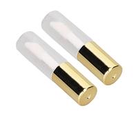 BTOSEP Tubo de brillo de labios vacío, 1,2 ml, color dorado, transparente, pequeño recipiente sellado, para viajes y viajes de negocios