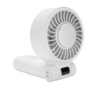 BTOSEP Ventilador de mano plegable innovador semiconductor de refrigeración con pantalla digital de 5 velocidades, silencioso y duradero, ventilador personal para uso diario al aire libre (blanco)