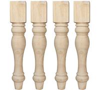 Btowin - Patas de mesa de comedor (29 pulgadas de alto, 5 pulgadas de ancho, 5 pulgadas de profundidad, 4 patas de repuesto de madera de goma