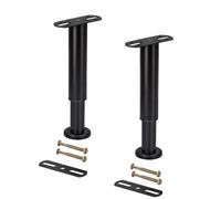 Btowin Patas de soporte de cama de 18 a 31 cm, paquete de 2 patas ajustables de acero laminado en frío para cama, marco de cama de acero, armario, sofá, piezas de repuesto de marco central de cama