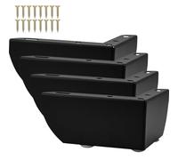 Btowin VCF Patas de muebles de 5,5 cm, 4 patas de metal para sofá, patas de soporte de armario, patas de repuesto en forma de L para armario, mesa, tocador, TV, armario, silla, armario de cocina