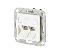 BTR 130B11D21102-E - Enchufe de transmisión de datos (cat. 6, 2 puertos), color blanco