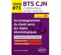 BTS CJN - Accompagnement du client selon les règles déontologiques (U6): Programmes de 1re et 2e années (100% BTS)