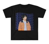 BTS Jungkook Euphoria Love Yourself Mens T-Shirt Black Unisex tee S