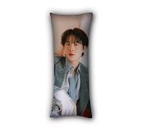 Bts Merchandising - Almohada de embarazo, funda de almohada larga, suave y cómoda, piel de melocotón, K-pop BTS Jimin V Suga Jung, 45 x 45 cm