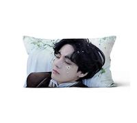 BTS Merchandising BTS Almohada de lona transpirable Jin Jimin Jung Kook JHope RapMonster V Tapizado de doble cara 45 cm x 45 cm