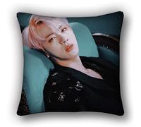BTS Merchandising BTS Bangtan Boys Jin Suga JHope RM Jimin V y Jungkook - Cuadrado decorativo de lino de algodón de doble cara, 45 x 45 cm