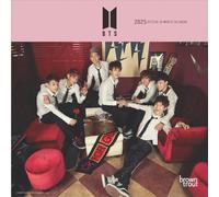 Bts Official 2025 - Calendario de pared Monthly Mini de 7 x 14 pulgadas, color marrón