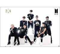 BTS Póster Bangtan Sonyeondan Black and White Team [Group] (91,5cm x 61cm) + 2 Marcos Negros para póster con suspención