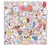 BTS Stickers - 61 pegatinas de vinilo resistentes al agua, estilo vintage, ideales para portátiles, ordenadores, coches, monopatines, botellas, estuches, guitarras, equipaje, motos, diseño de dibujos