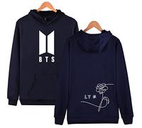 BTS - Sudadera - para niña Azul Azul Oscuro XX-Small