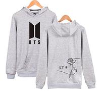 BTS - Sudadera - para niña Gris Gris Small