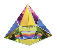 BTSKY Pirámide Cristal Irisado con Caja de Regalo, con Colores del Arco Iris, Brillo Cristal para Casa, Oficina, Adornos de Decoración, 2,4 Pulgadas