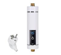 Btstil Calentador de agua eléctrico de 3500 W, mini calentador de agua instantáneo sin tanque con panel LED pantalla digital, calentador de agua instantáneo eléctrico para baño y cocina