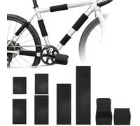 Btstil Juego de 6 protectores de cuadro de bicicleta y 2 protectores de pedales, marco de carbono con reflectores para portabicicletas Thule, resistente a la abrasión y a los arañazos
