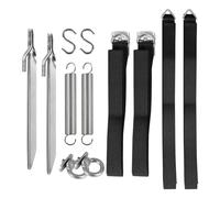 Btstil Juego de correas para toldo, kit de toldo Storm Band compatible con Thule Omnistor Motorhome, anclaje de suelo de 20 cm, resortes, cinta de tormenta de 3 m + 1 m