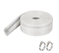 Btstil Manguera plana de 1/4 pulgadas de diámetro, 10 m x 40 mm, manguera industrial, manguera de tejido, manguera de riego, manguera de jardín con abrazadera (32 mm)