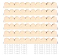 Btstil Paquete de 24 molduras decorativas de madera festoneadas sin terminar, borde festoneado de madera, bonito moldura de bricolaje para pared del hogar, estante de armario y puerta de ventana (40