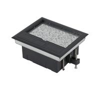 Btstil Regleta empotrable para depósito de suelo, 4/6/8 compartimentos, sumergible, impermeable, caja de enchufe (4 compartimentos)