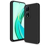 Btstring Funda para Honor 90 Smart/Honor X7b, Silicone Case con Protección Mejorada para la cámara, Carcasa Delgada a Prueba de Golpes, Forro Microfibra Suave Antiarañazos, Negro