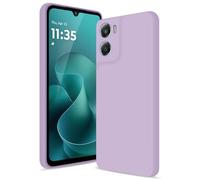 Btstring - Funda para Motorola Moto G06, funda de silicona suave con protección mejorada de la cámara, funda protectora delgada con forro de microfibra antiarañazos, color púrpura