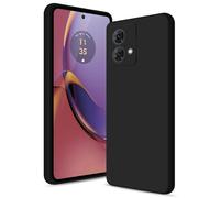 Btstring Funda para Motorola Moto G84 5G, Silicone Case con Protección Mejorada para la cámara, Carcasa Delgada a Prueba de Golpes, Forro Microfibra Suave Antiarañazos, Negro