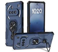 Btstring Funda para Nothing Phone 3A, Carcasa Antigolpes con Soporte anular metálico, Case Protectora de Grado Militar, Azul