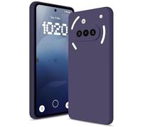 Btstring Funda para Nothing Phone 3A, Silicone Case con Protección Mejorada para la cámara, Carcasa Delgada a Prueba de Golpes, Forro Microfibra Suave Antiarañazos, Violet foncé