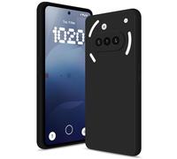 Btstring Funda para Nothing Phone 3A, Silicone Case con Protección Mejorada para la cámara, Carcasa Delgada a Prueba de Golpes, Forro Microfibra Suave Antiarañazos, Negro